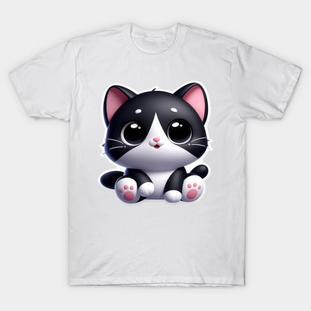 cute kawaii cat shirt T-Shirt by naquash